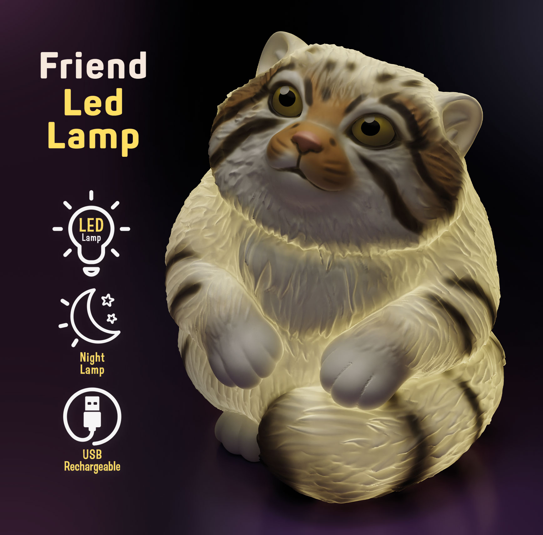 Lisciani Rainy Days Gatto di Pallas Lampada Occhi Notte