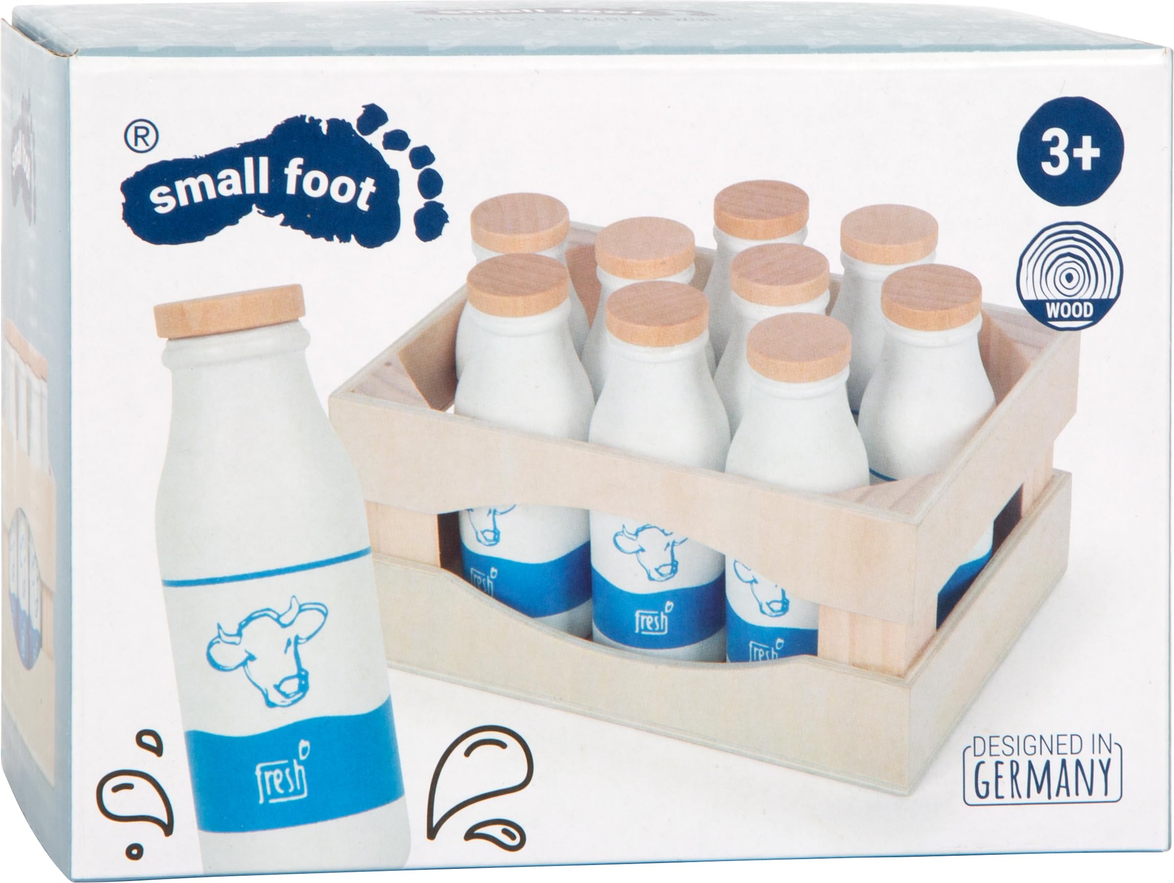 Small Foot Fresh 12354 cassetta latte legno 10 bottiglie