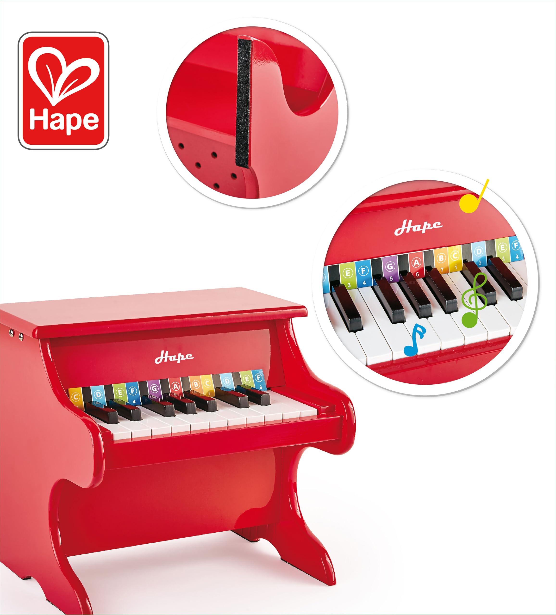 Hape Piano Divertente E0318 pianoforte bambini 18 tasti