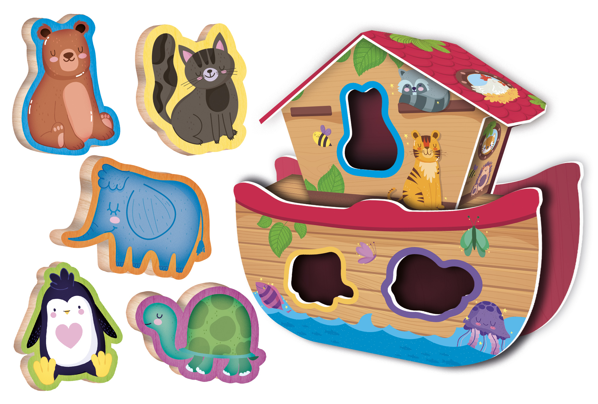 Lisciani Montessori Baby Wood Animal Fun gioco incastri