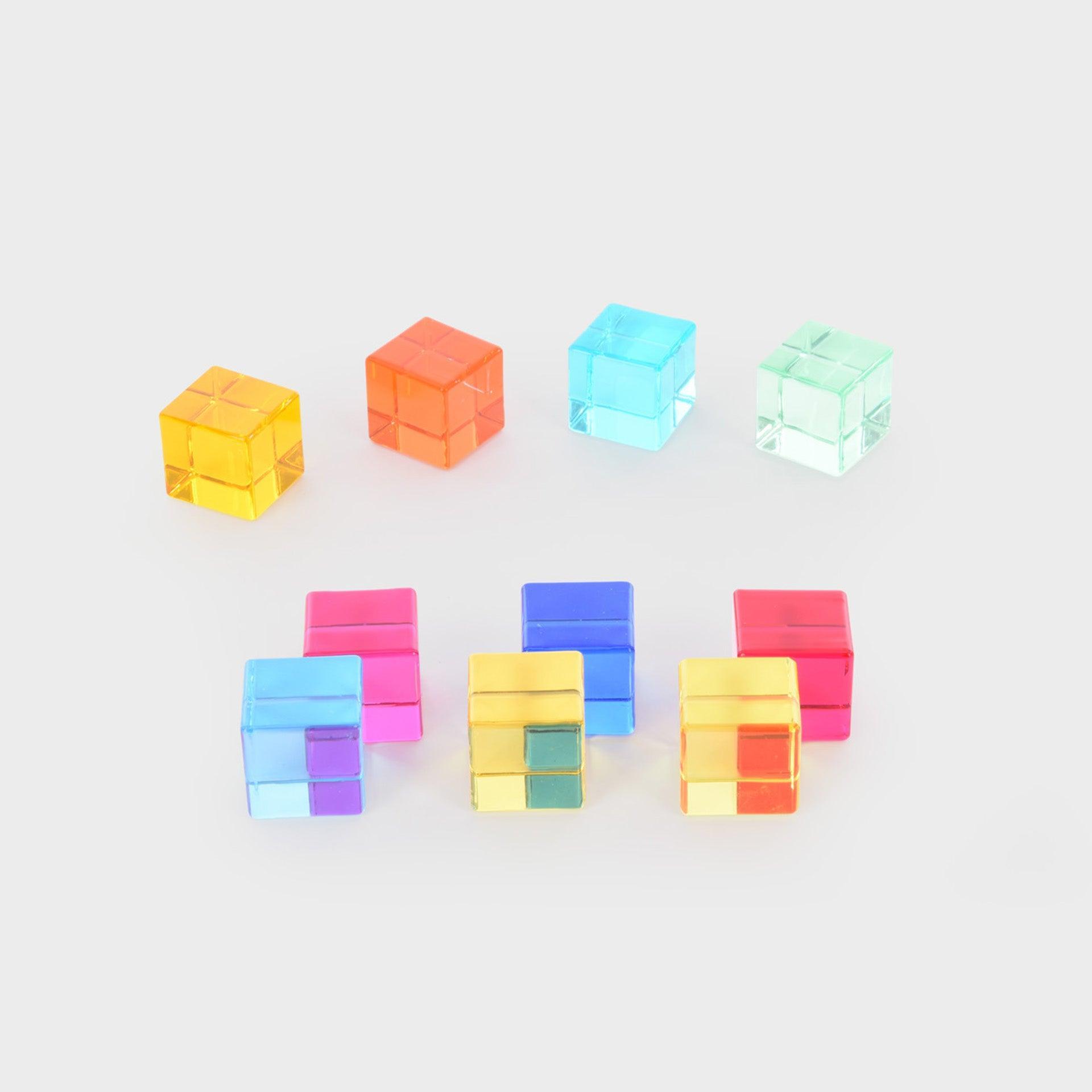 Tickit Gem Cubes cubetti 10 colori traslucidi