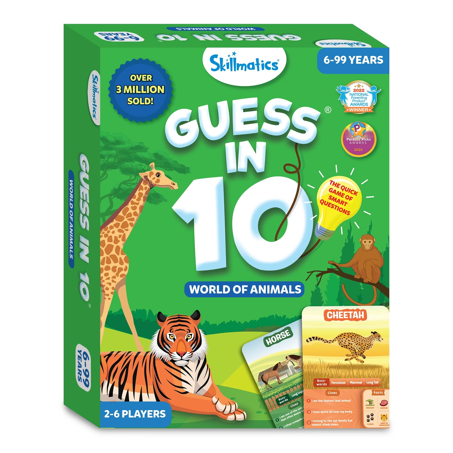Skillmatics Guess in 10 World of Animals gioco carte animali 6+ anni