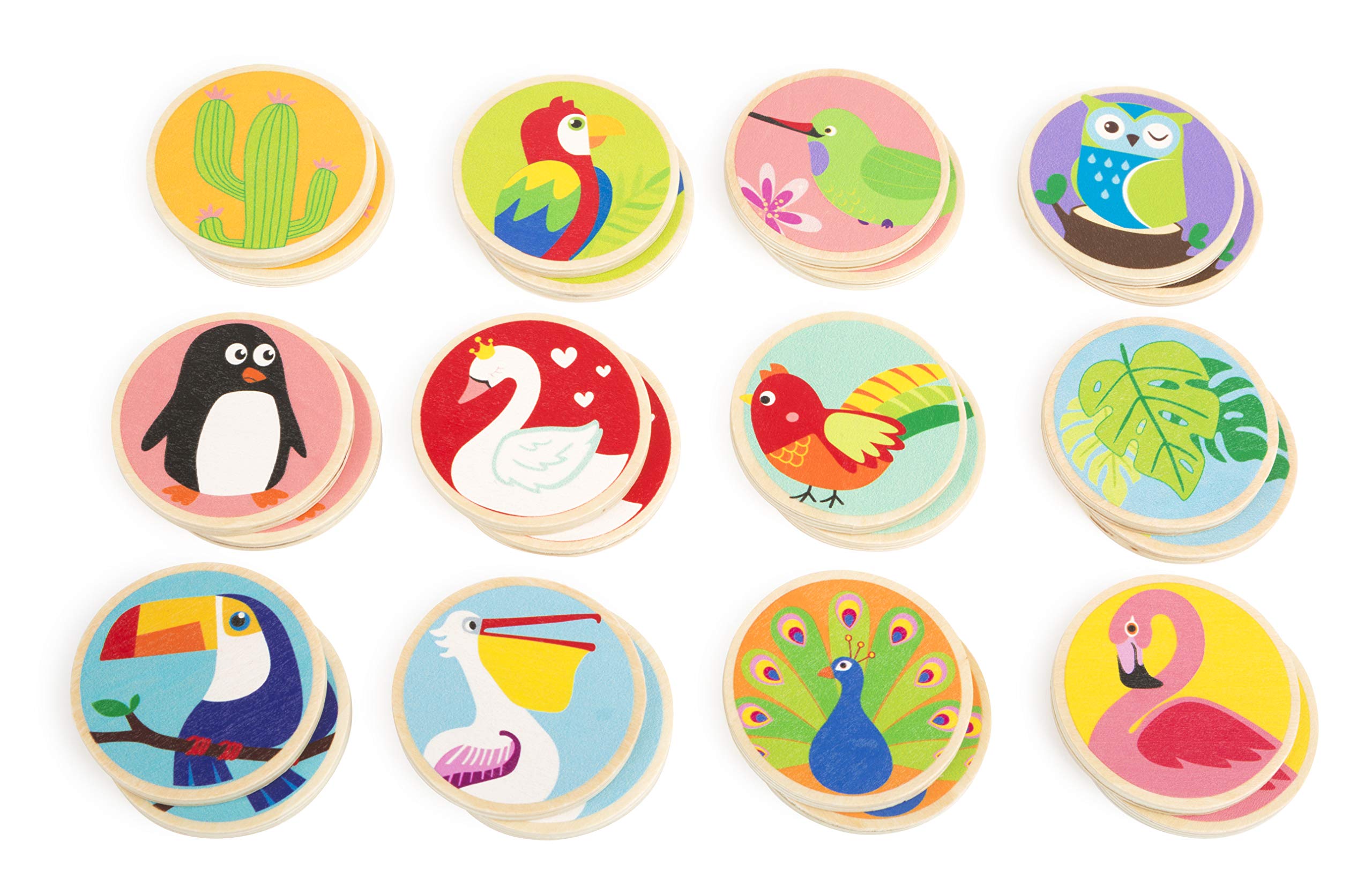 Small Foot 11285 memo legno animali mondo 24 carte