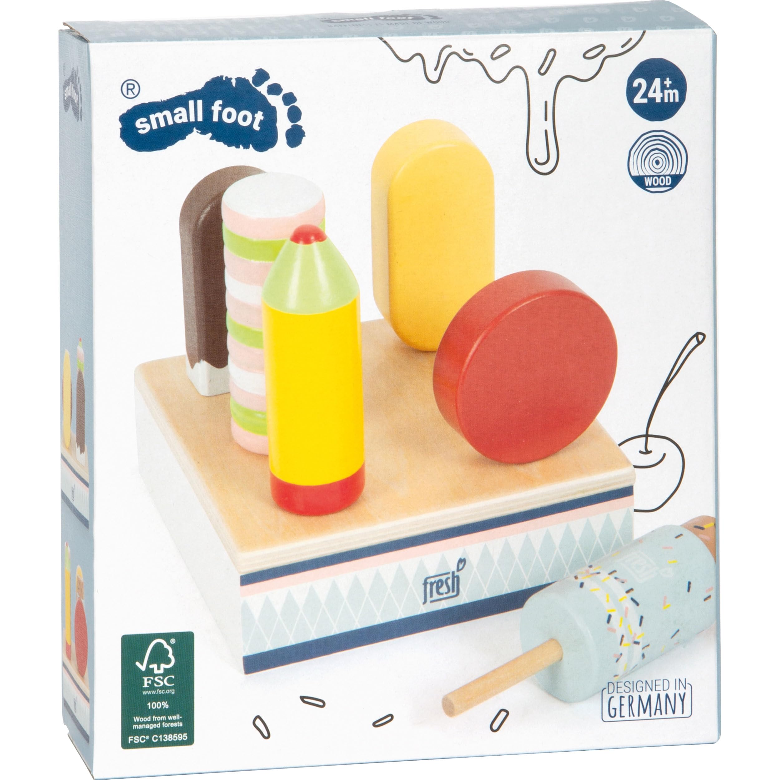 smallfoot fresh gelati con stecco in legno 6 pezzi