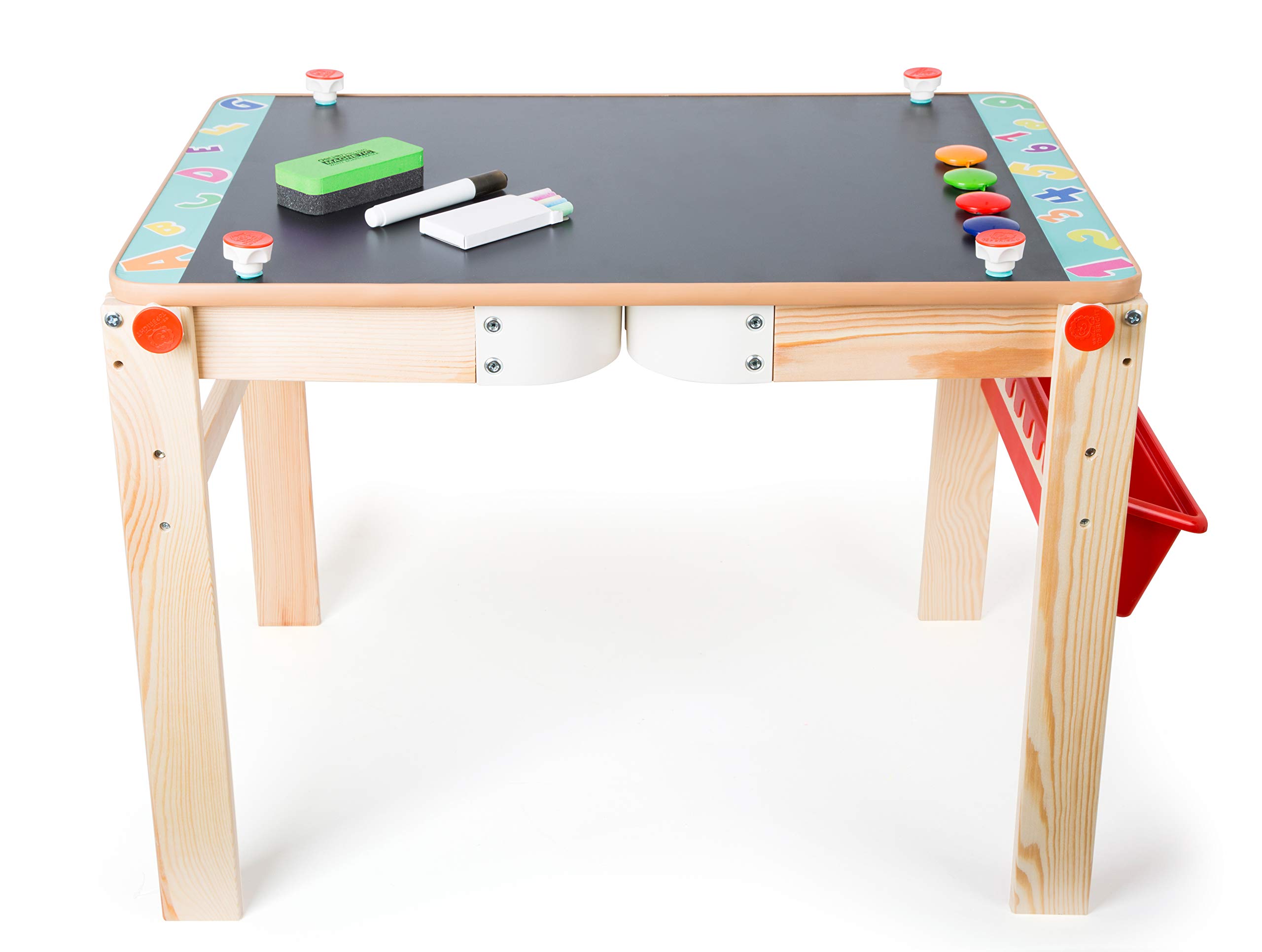 small foot 2 in 1 tavolo lavagna bambini multicolore legno