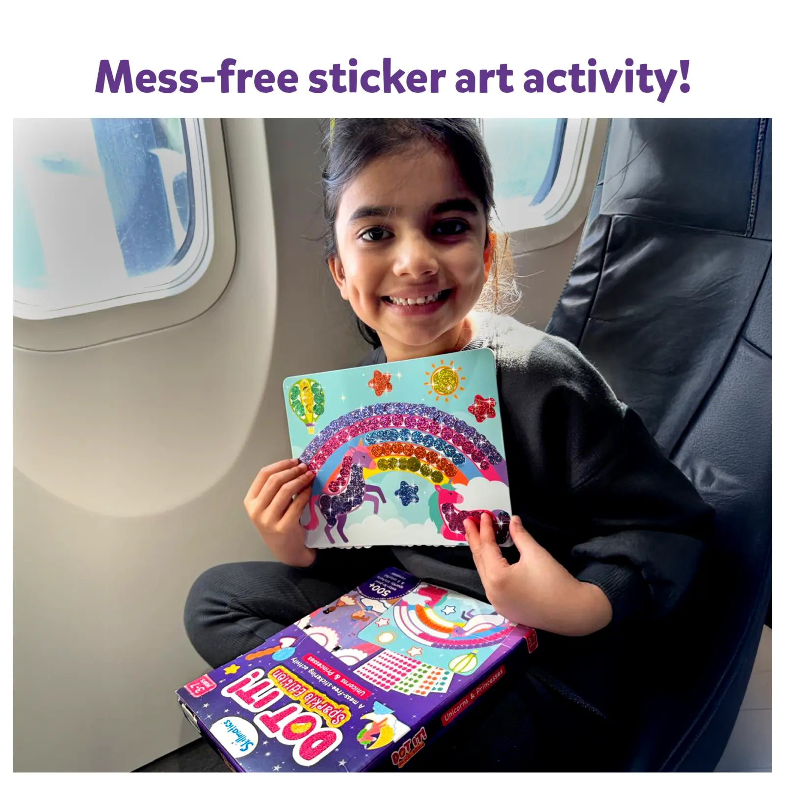 Skillmatics Dot It Unicorns Princesses sticker glitter 3-7 anni