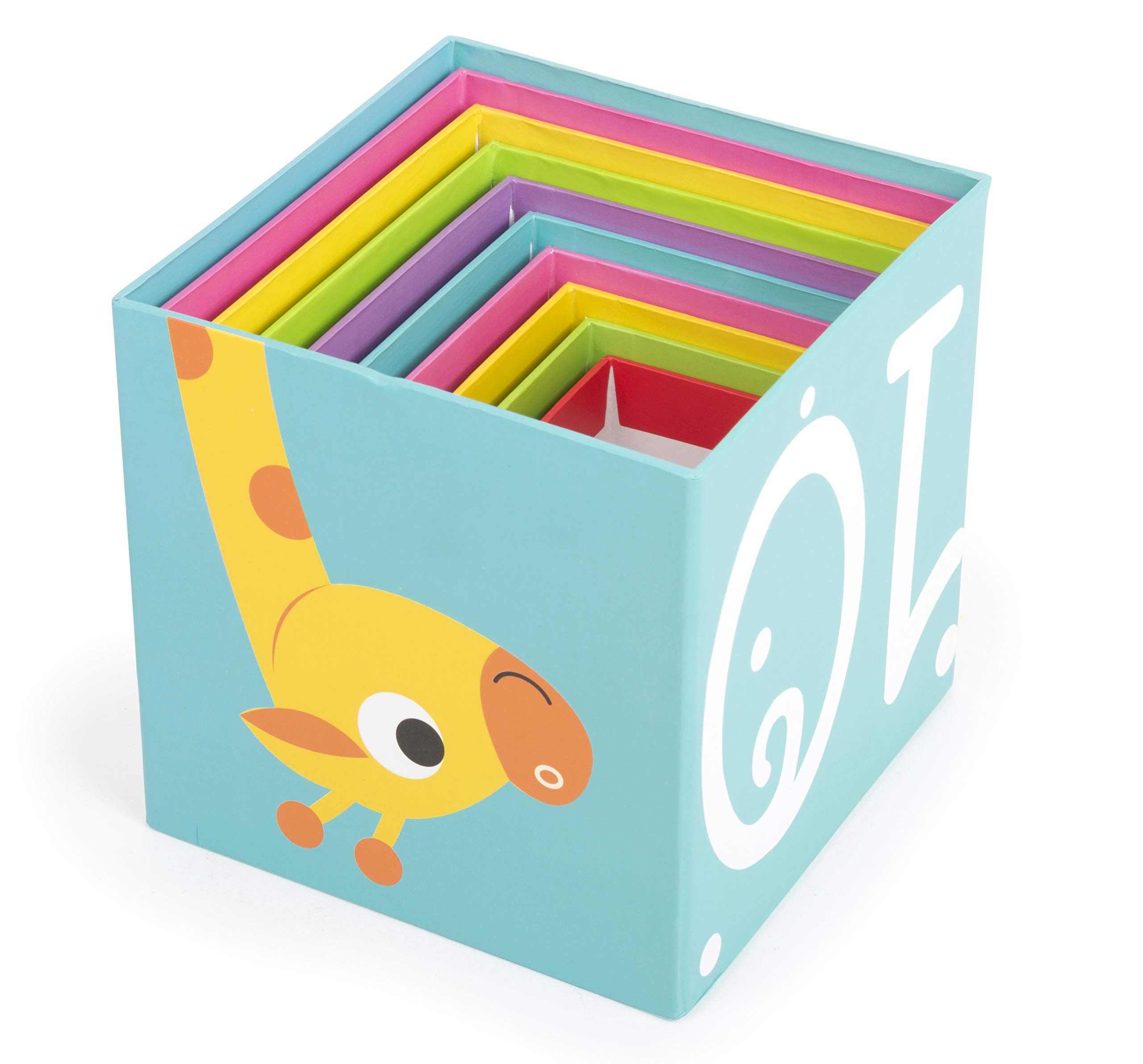 smallfoot 11205 cubi impilabili cartone 10 pezzi animali