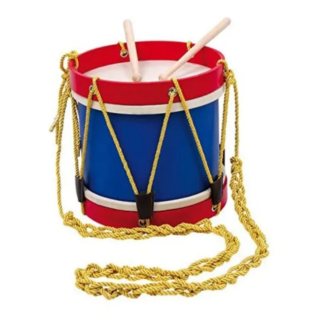 smallfoot Banda Musicale tamburo legno 22 cm con bacchette