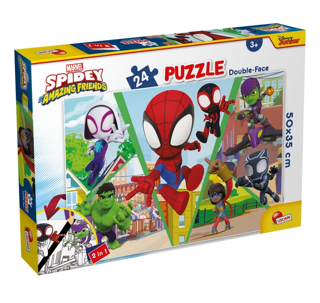 Lisciani Df Plus 24 Spidey puzzle bambini da colorare