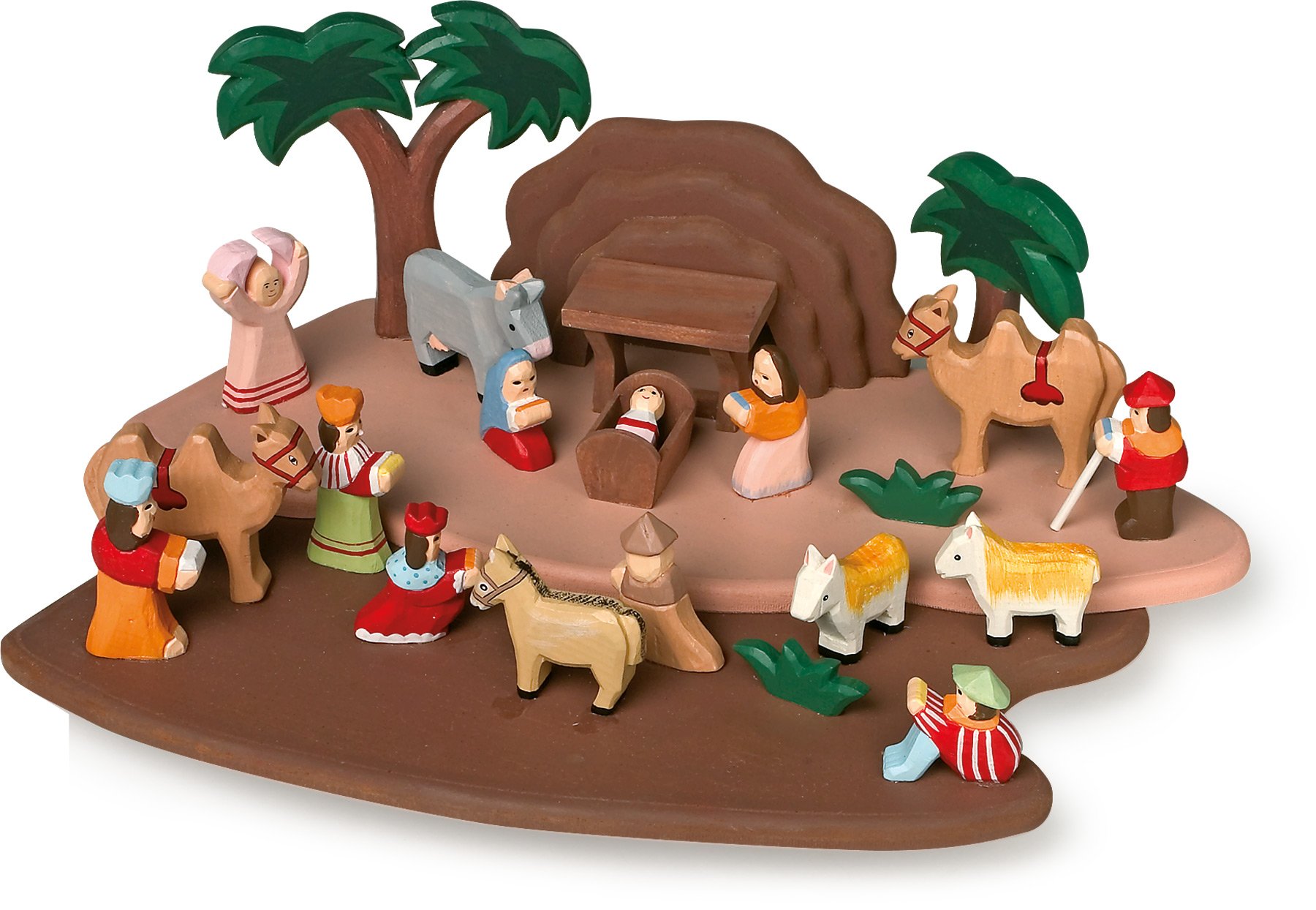 smallfoot 1839 presepe in legno intagliato con personaggi