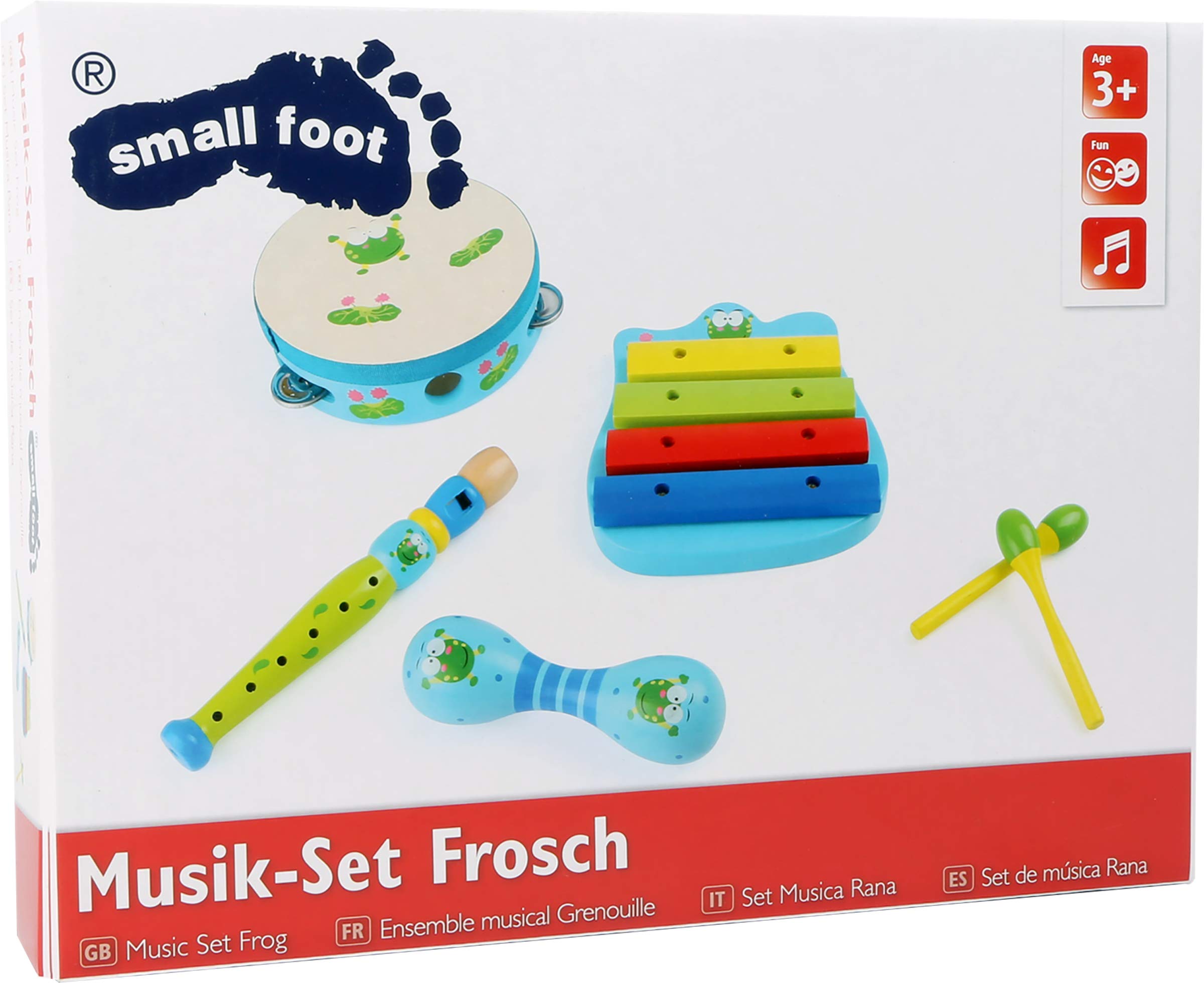smallfoot Ranocchio set musicale in legno 4 pezzi