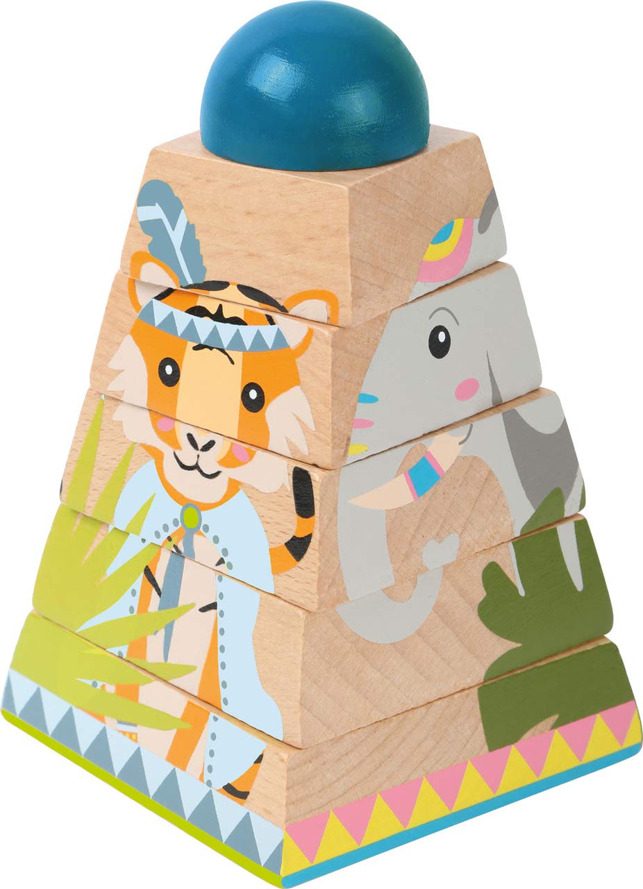 smallfoot 11095 puzzle legno Jungle 5 animali 12 mesi