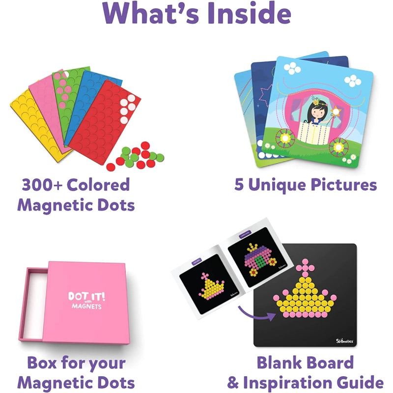 Skillmatics Dot It Unicorns Princesses magnetico 300 dots