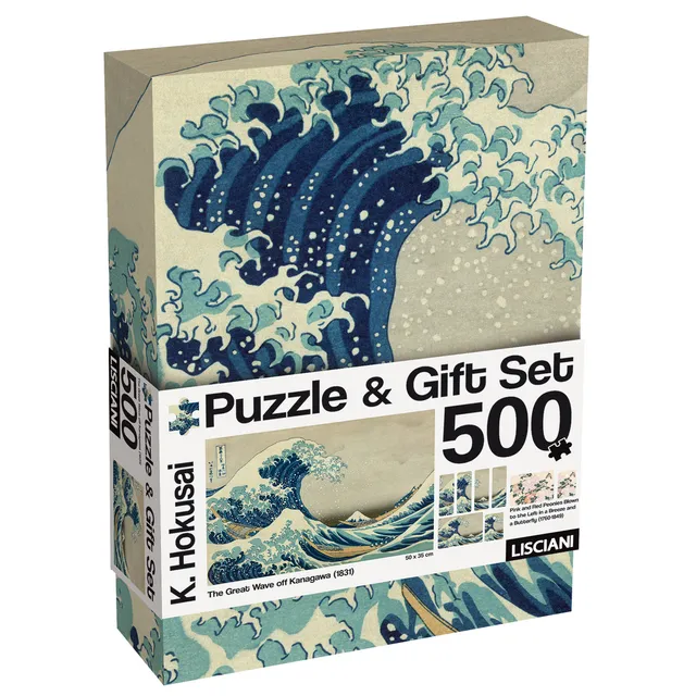 Lisciani Hokusai Puzzle Gift Set Great Wave arte adulti