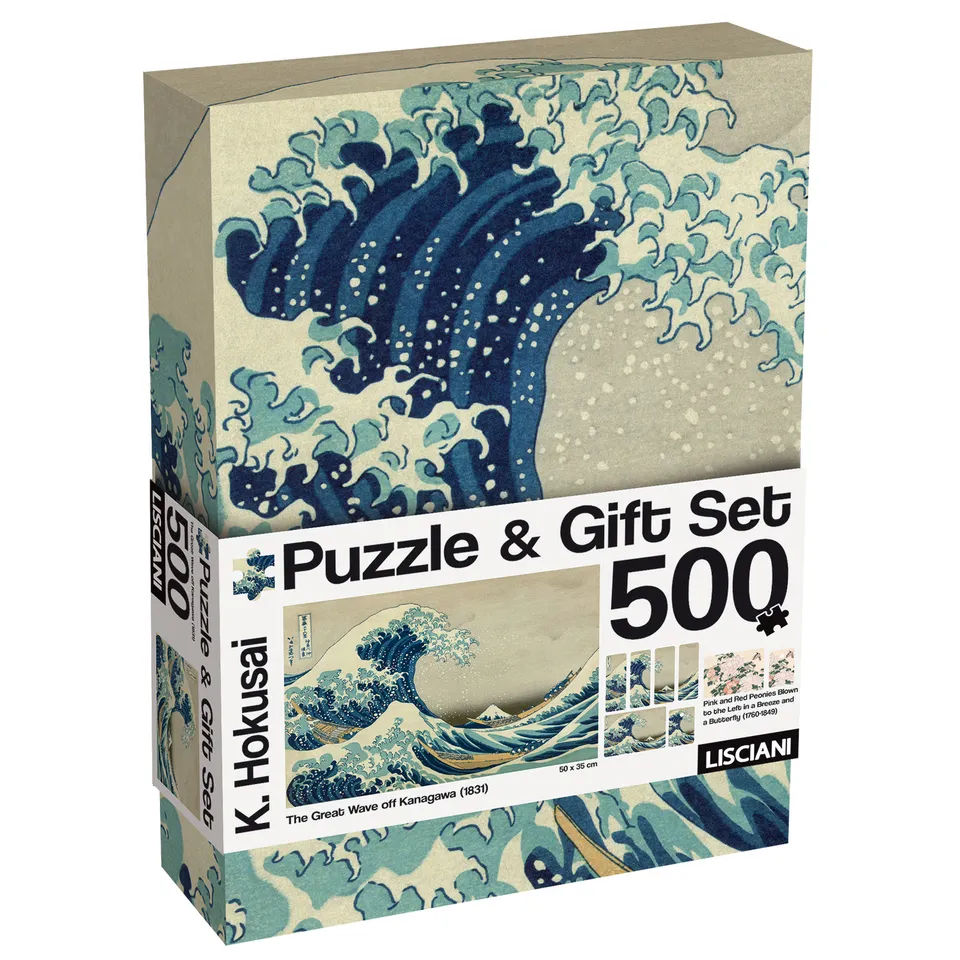 Lisciani Hokusai Puzzle Gift Set Great Wave arte adulti