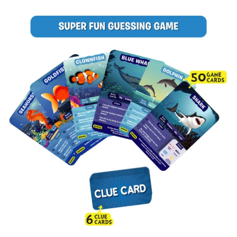 Skillmatics Guess in 10 Underwater Animals gioco carte