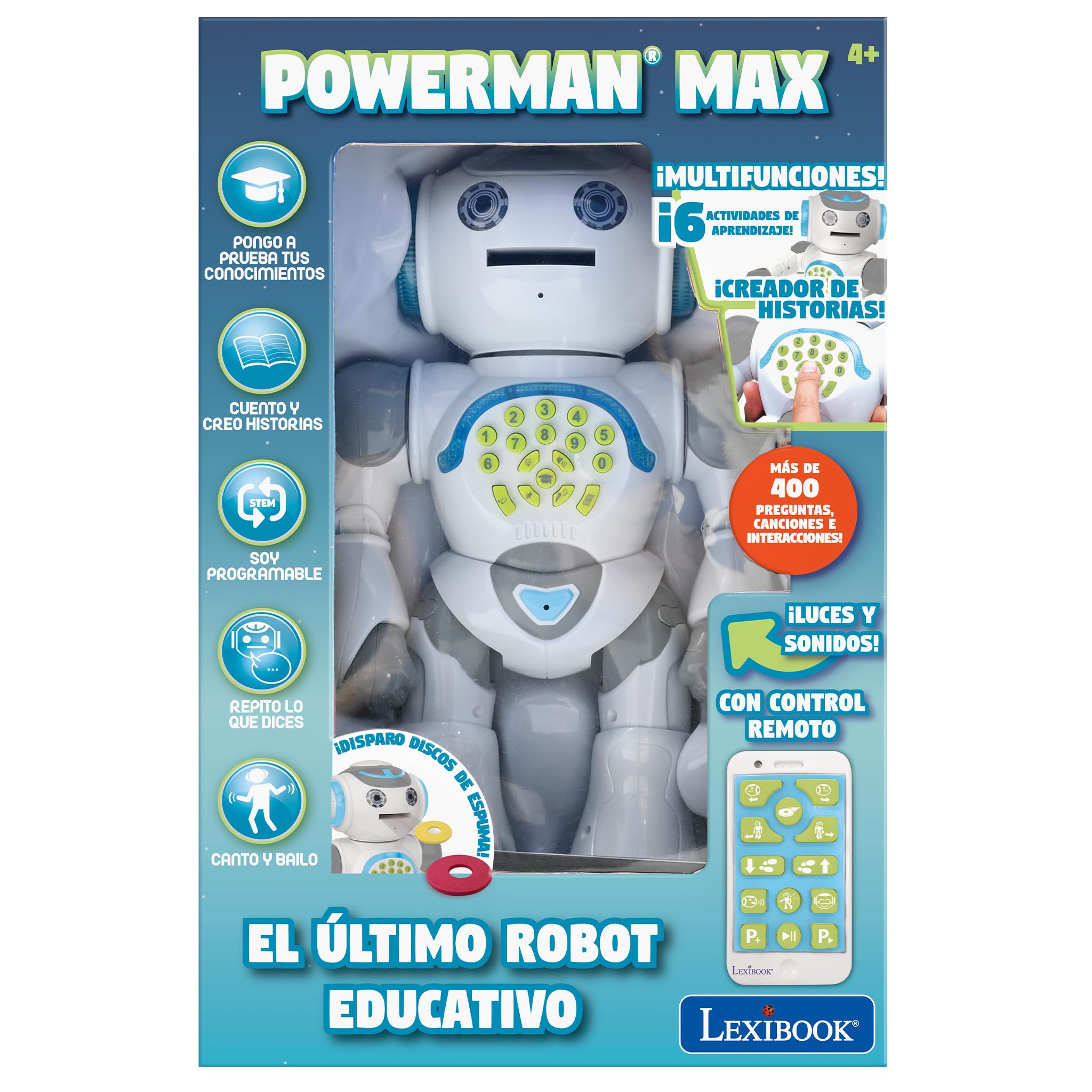 Lexibook Powerman MAX ROB80ES robot parlante spagnolo