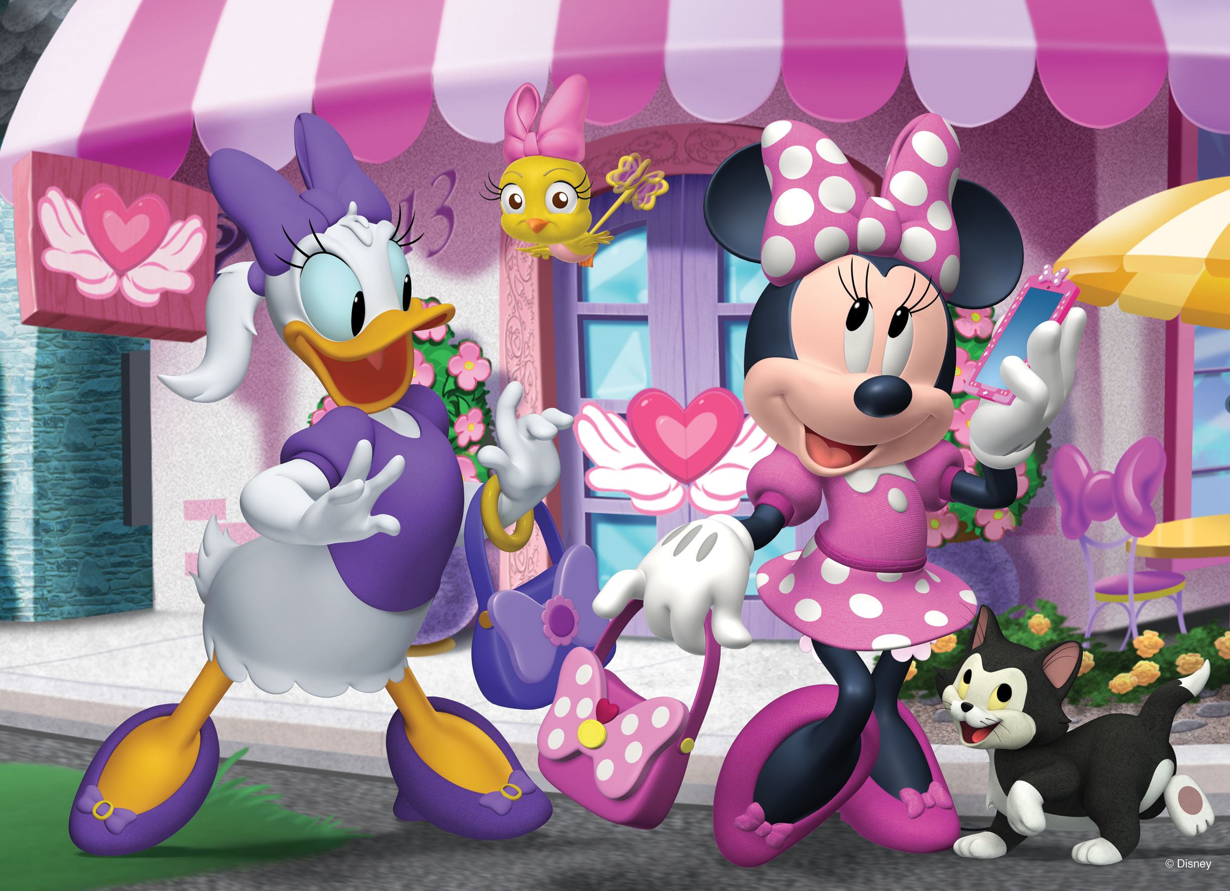 Disney Minnie Maxi Floor 35 puzzle double-face da colorare