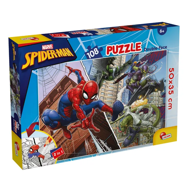 Lisciani Marvel Puzzle DF Plus 108 Spider-Man da colorare