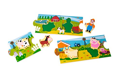 smallfoot 10626 Storypuzzle puzzle fattoria legno 5 pezzi