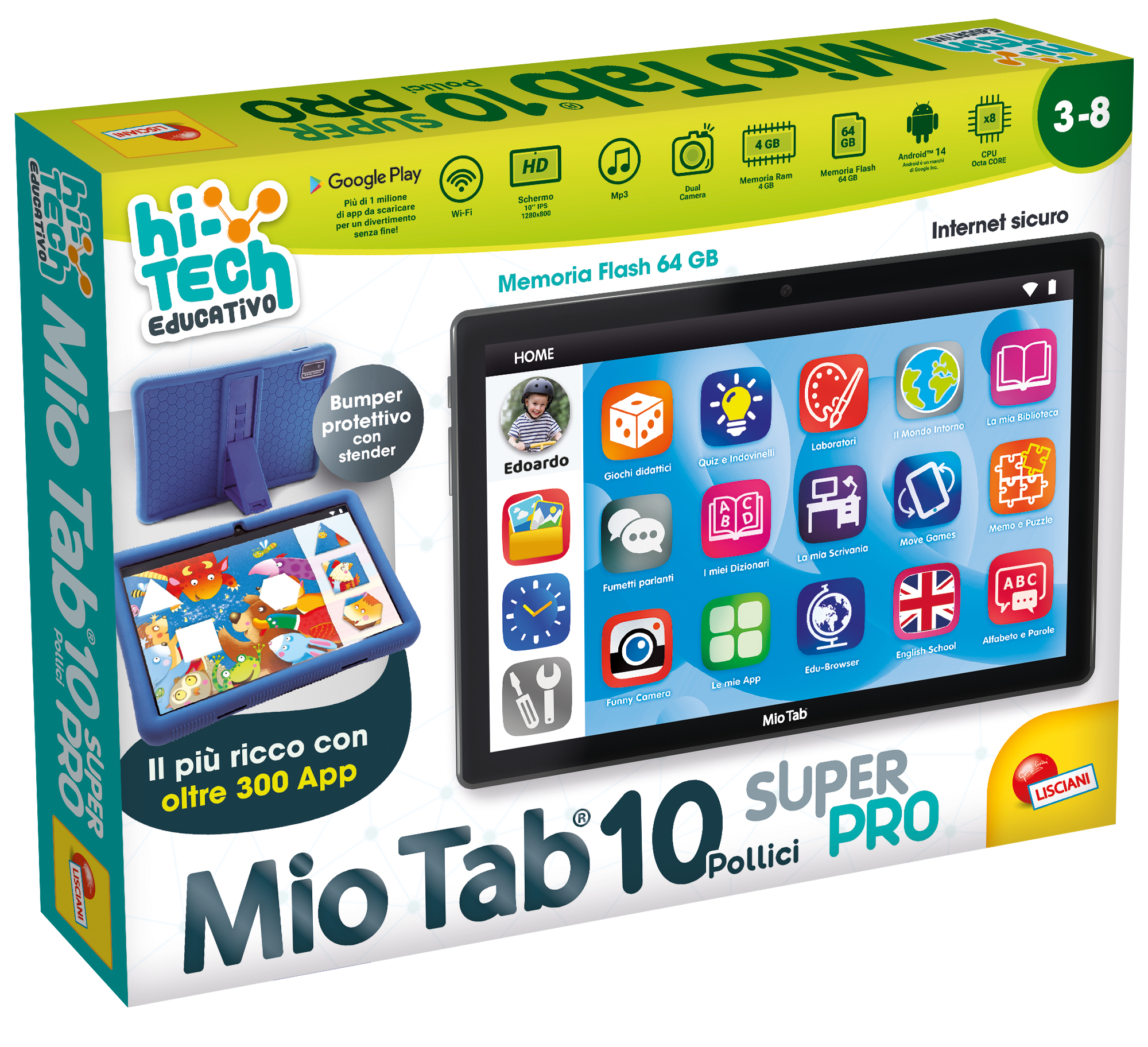 Lisciani Mio Tab 10 Super Pro tablet bambini 10 pollici Montessori