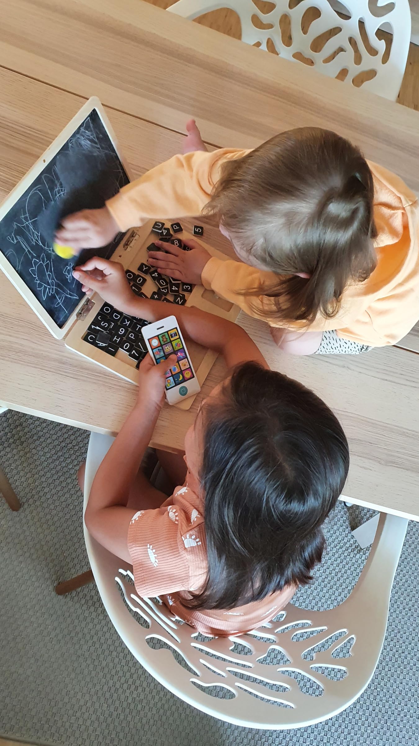 Small Foot 11193 Laptop Legno Bambini con Lavagna Magnetica