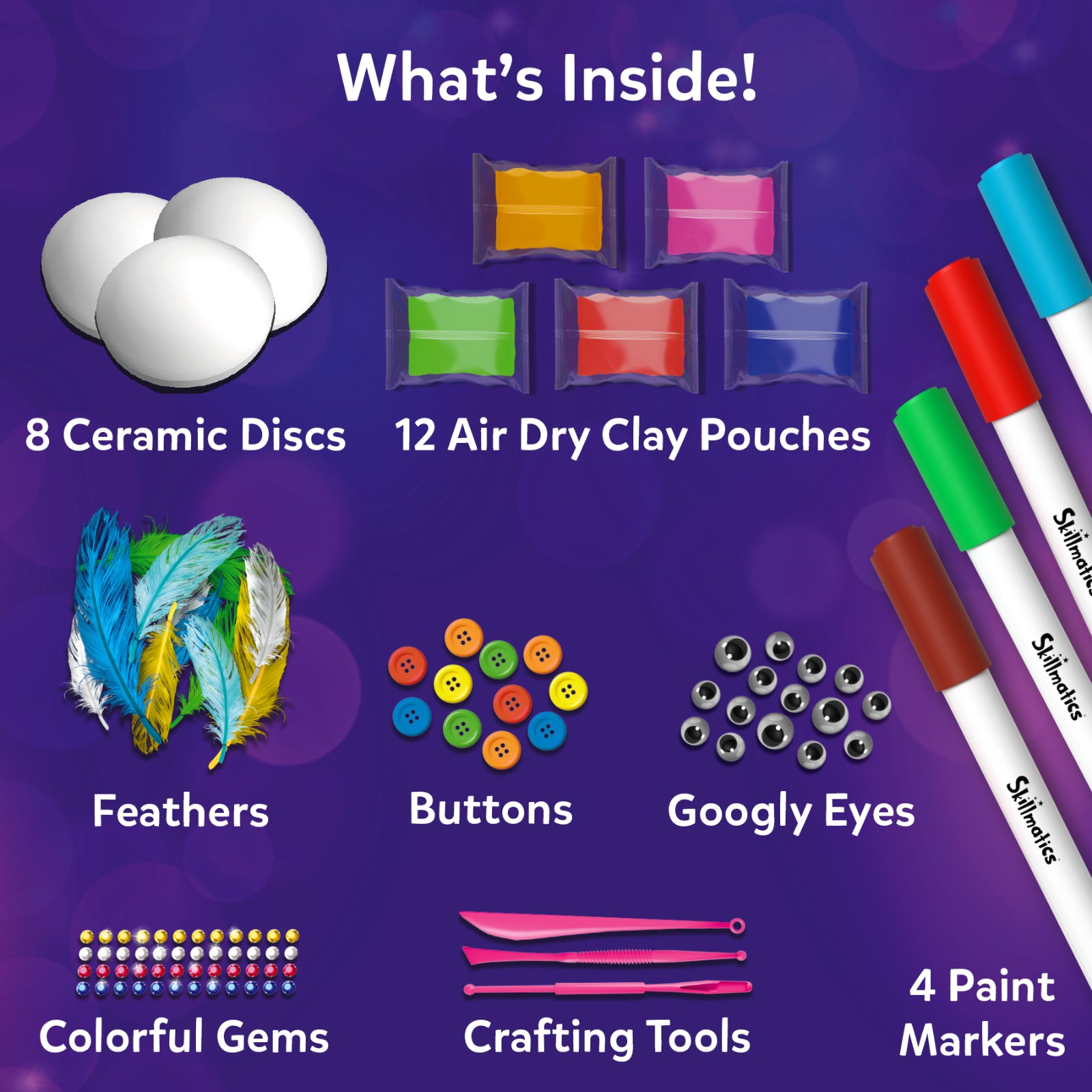 Skillmatics Disc-O Art kit creativo dischi ceramica 4-12 anni