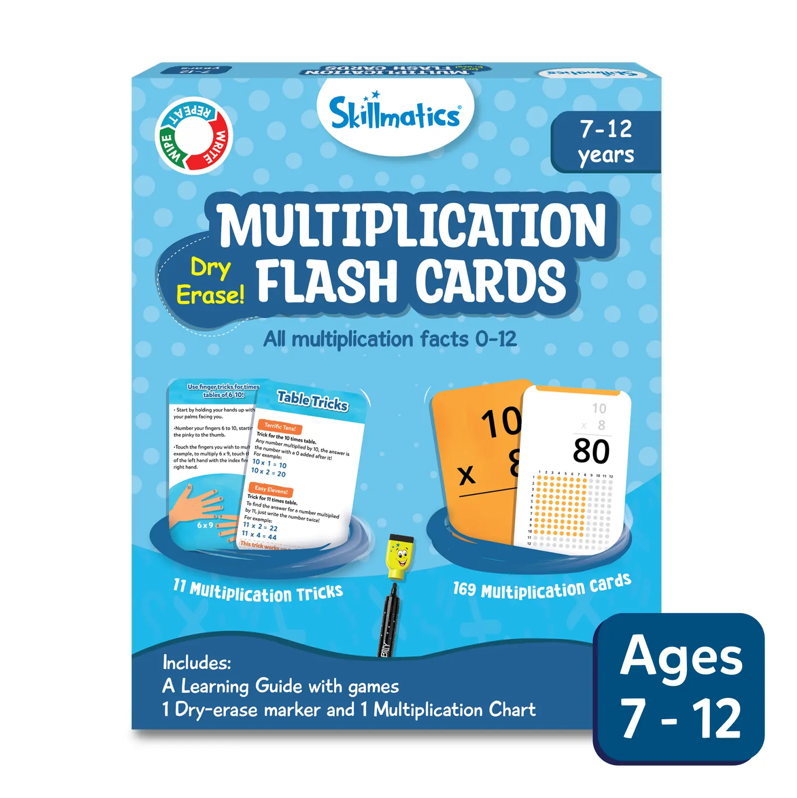 Skillmatics Multiplication Flash Cards schede tabelline bimbi