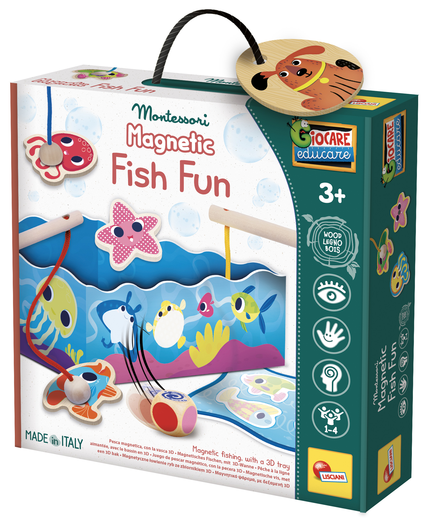 Lisciani Montessori Baby Magnetic Fish Fun pesca magnetica legno