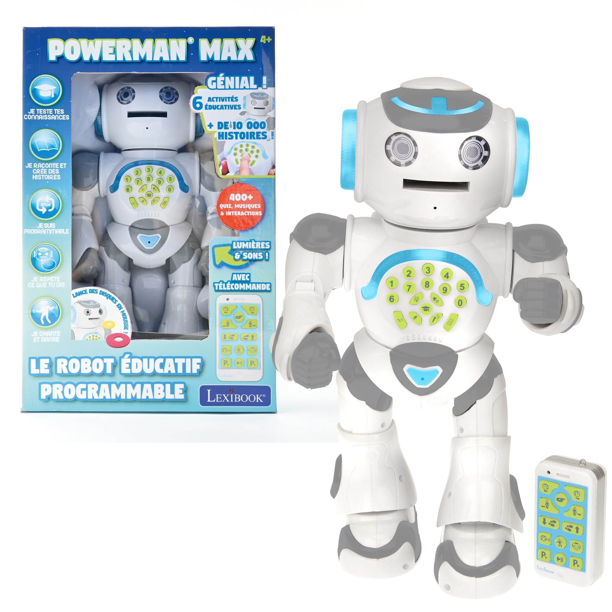 Lexibook Powerman Max ROB80FR robot parlante francese