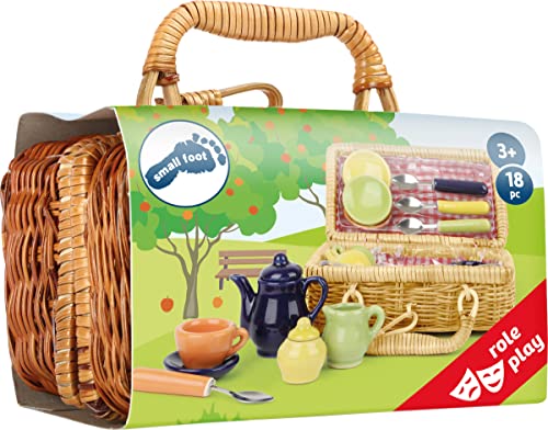 small foot 8951 Cestino picnic bambole ceramica 17 pezzi