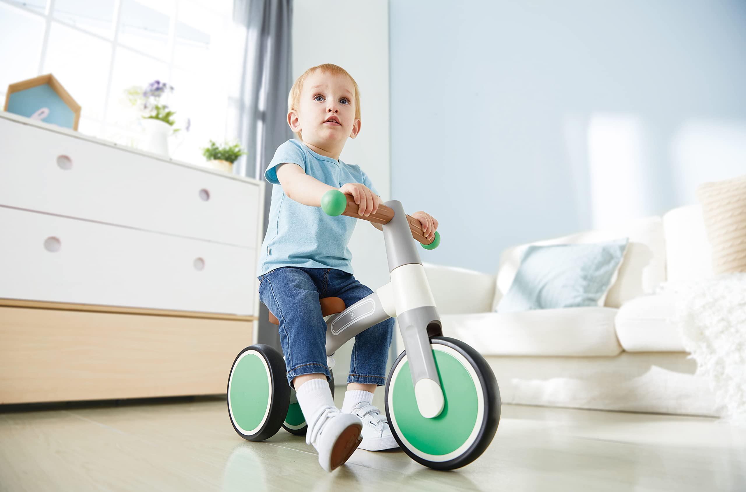 Hape Triciclo Verde senza pedali bici equilibrio 18 mesi
