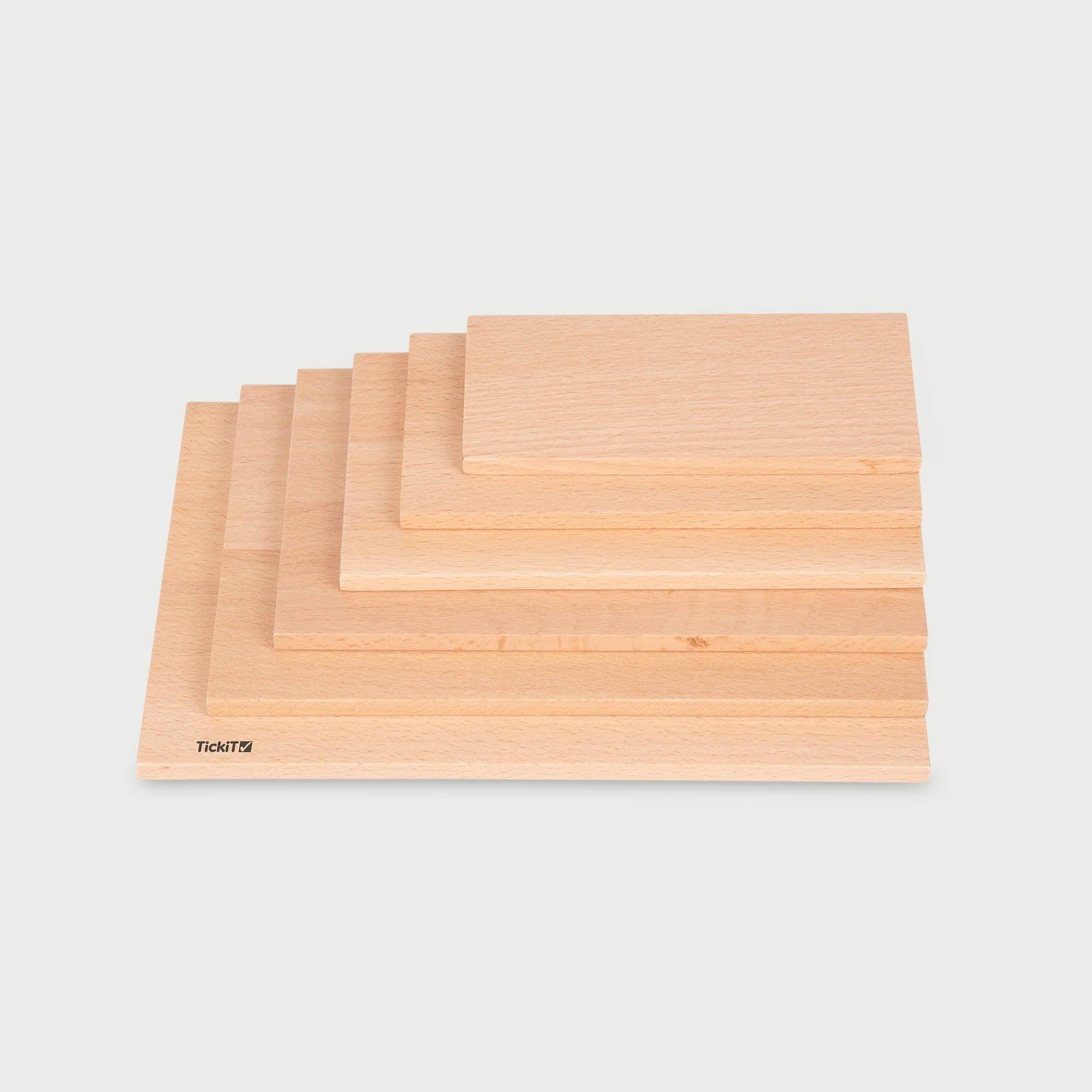 Tickit Wooden Architect pannelli rettangolari legno naturale 6 pezzi