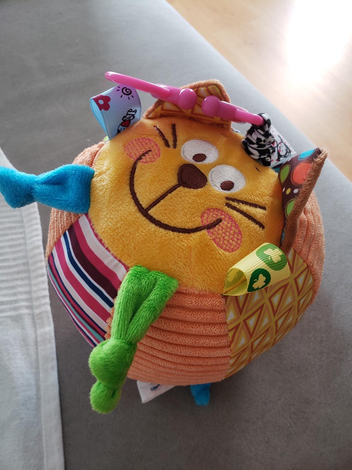 smallfoot 1424 palla peluche gatto sonaglio neonato