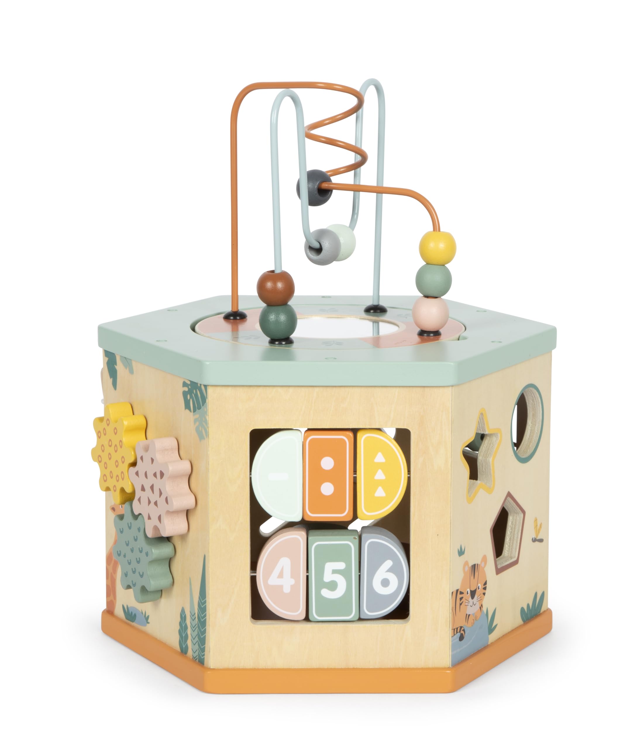 smallfoot Safari 12641 cubo motricità 7 attività legno