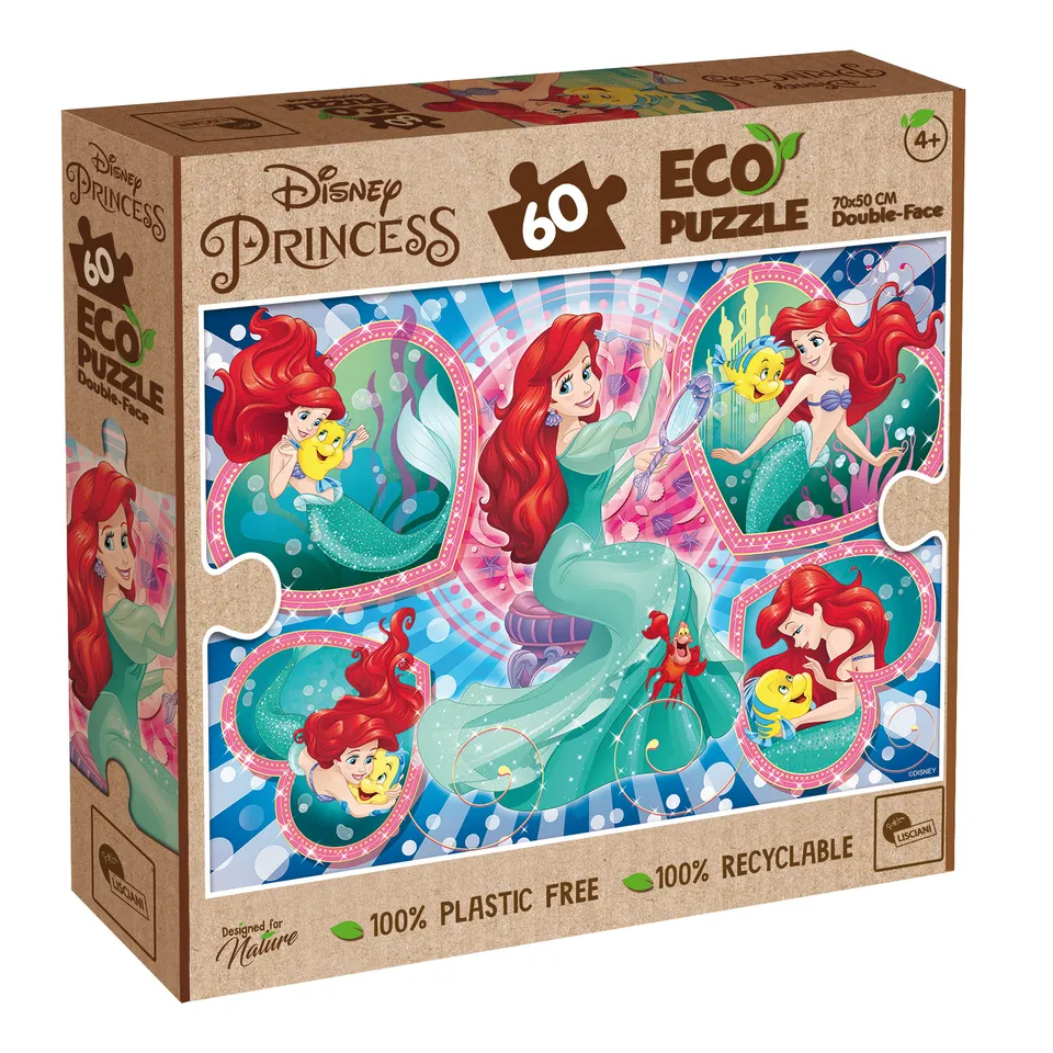 Lisciani Disney Eco-Puzzle DF 60 puzzle Sirenetta eco da colorare