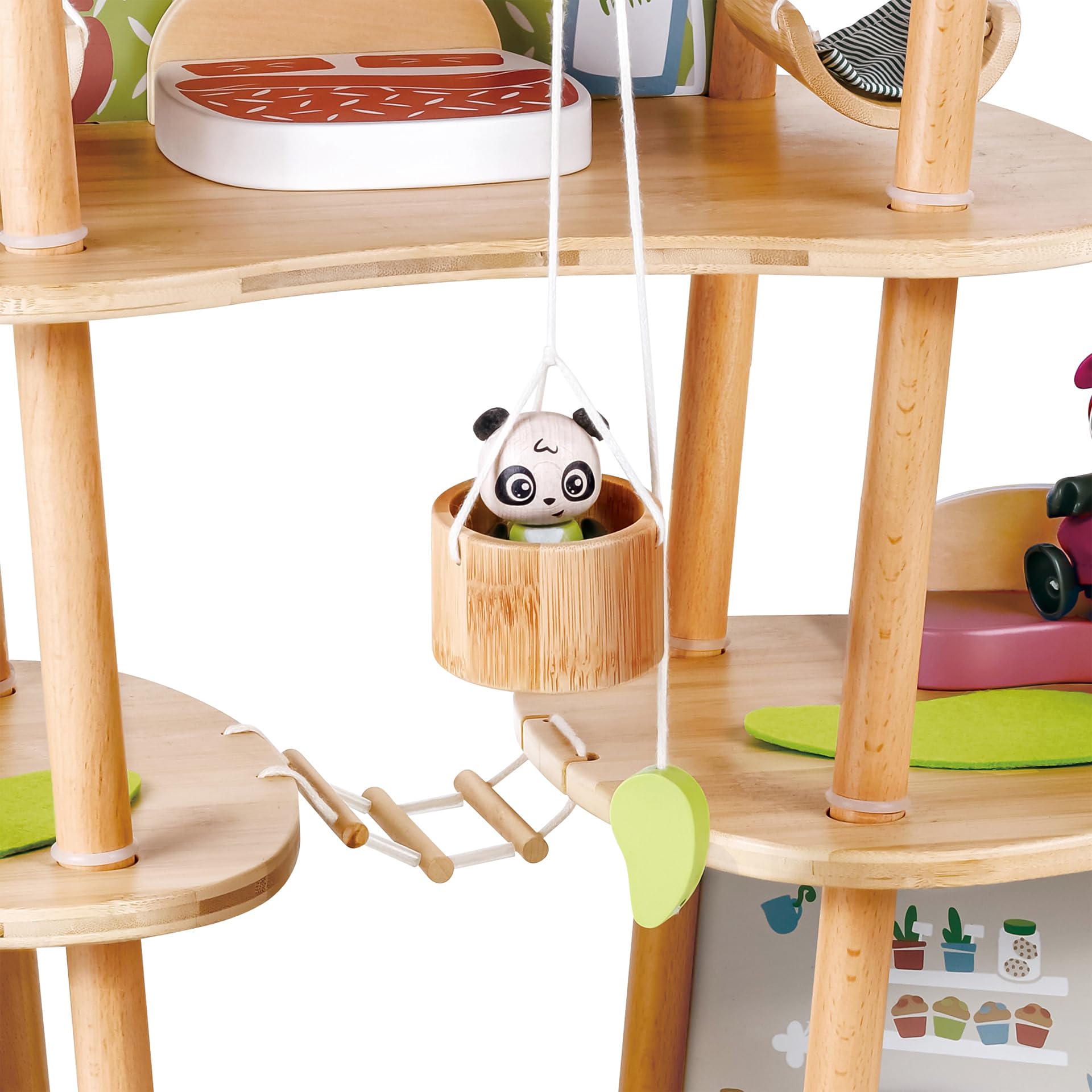 Hape Green Planet Explorers Casa di Bambù dei Panda playset legno 3 piani