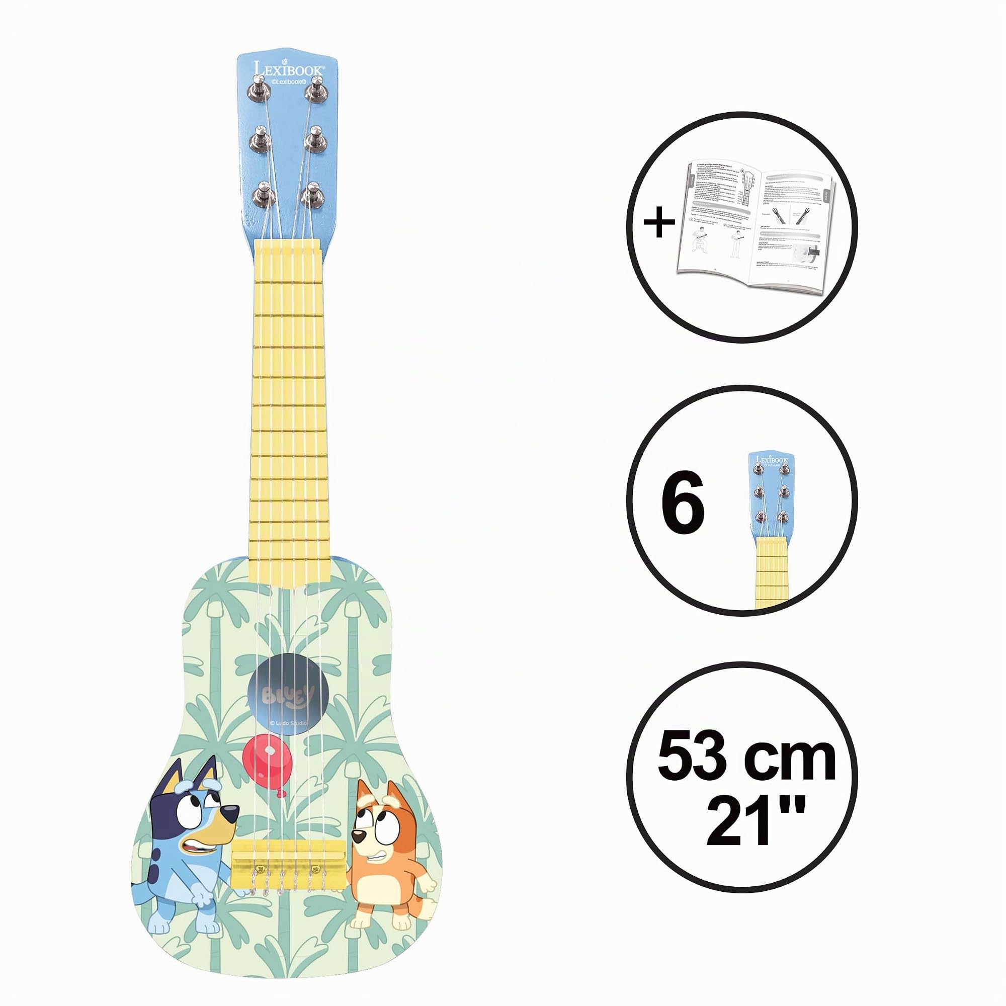 Lexibook Bluey K200BY chitarra bambini 53 cm nylon