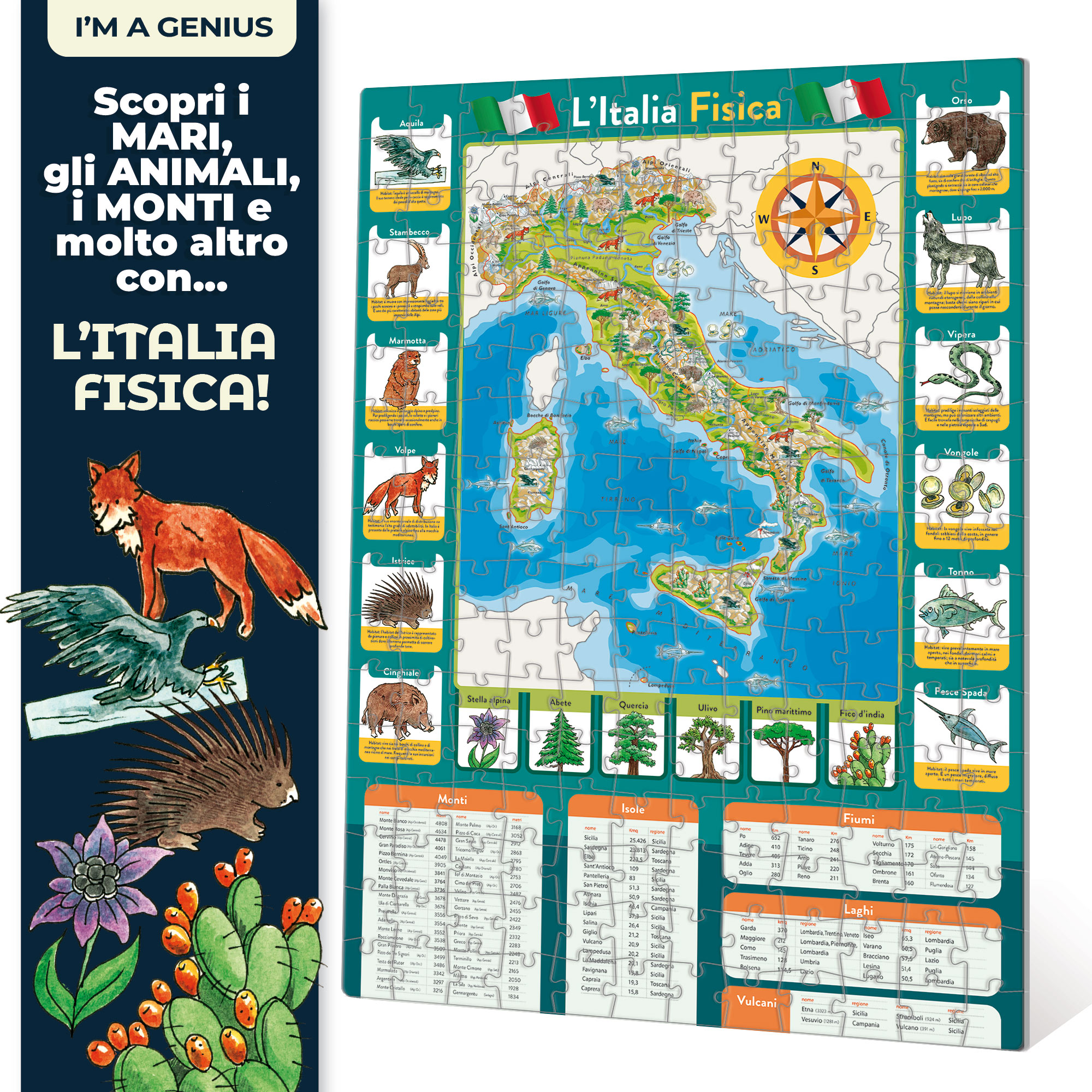 Lisciani I'm a Genius La Mia Bella Italia geopuzzle bambini