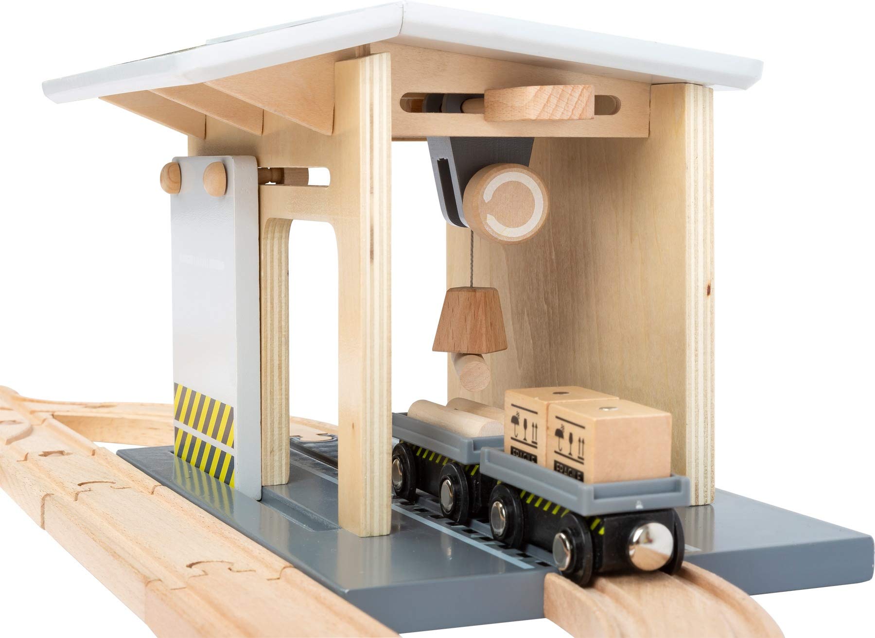 smallfoot 11377 Scalo Merci Trenino Legno con Gru
