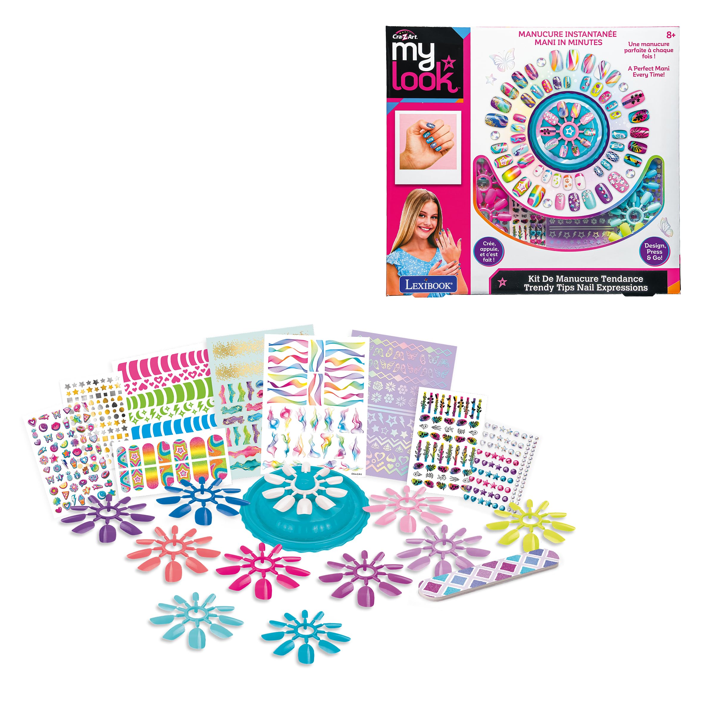 Lexibook Stylé CRSS19 kit nail art bambina con strass
