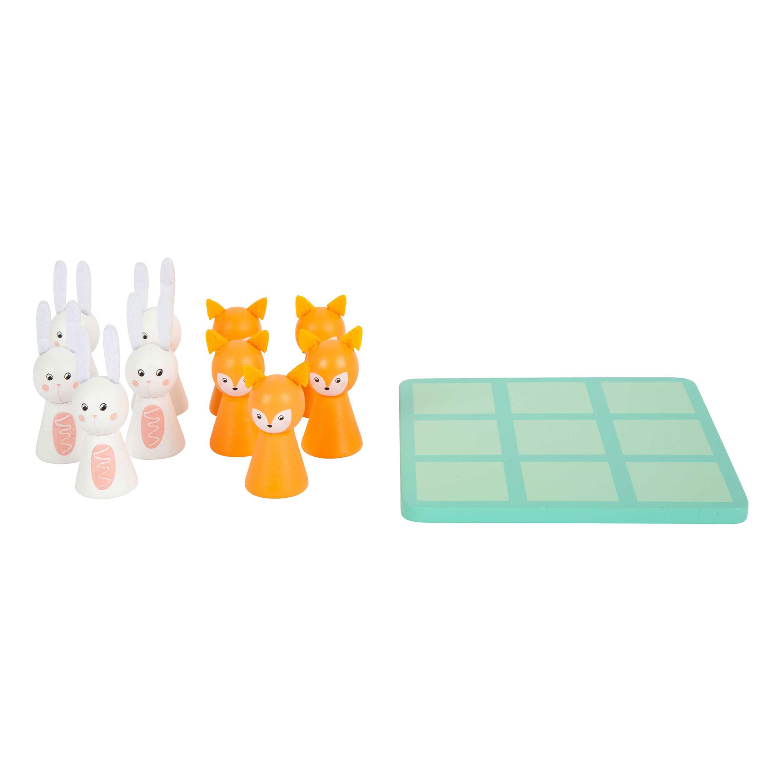 smallfoot Tris Lepre e Volpe Gioco in Legno Multicolore Pastello