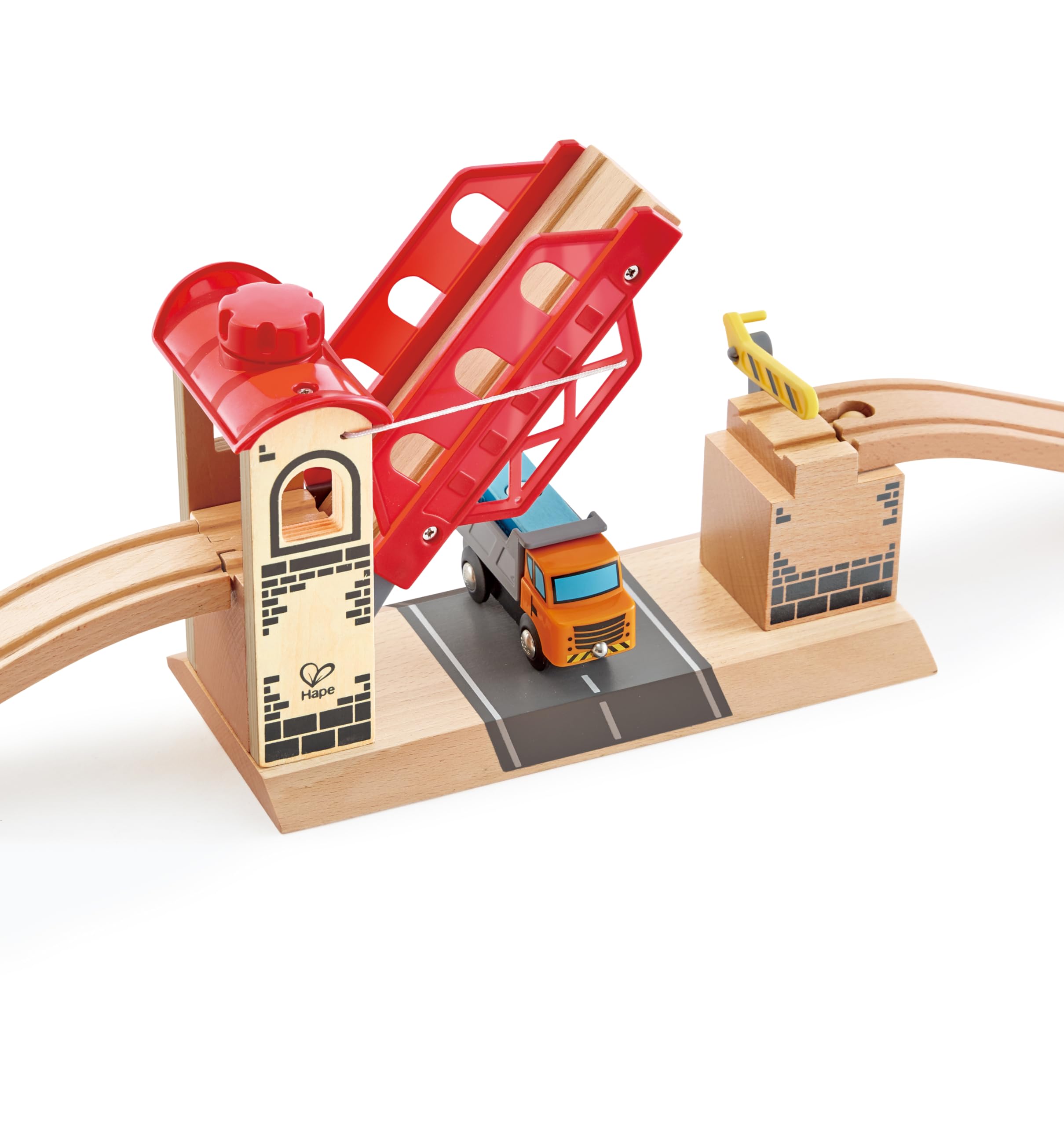 Hape Ponte Levatoio trenino legno manuale compatibile
