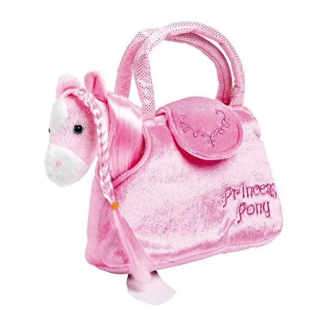 small foot Paulina 4144 Pony Peluche Rosa con Borsa 20 cm