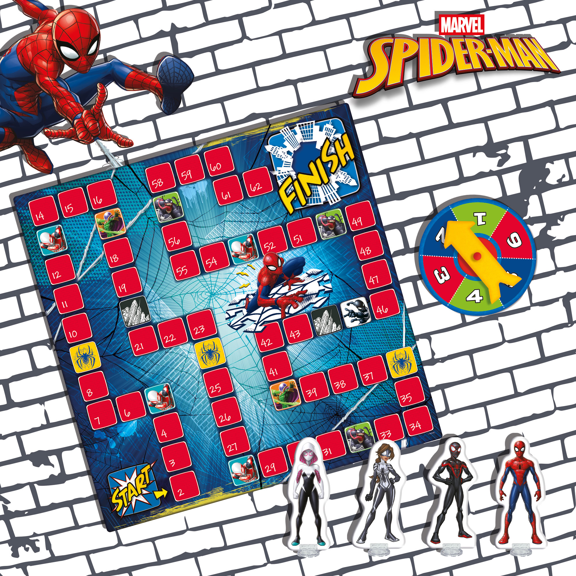 Lisciani Spider-Man Super Game gioco da tavolo percorso