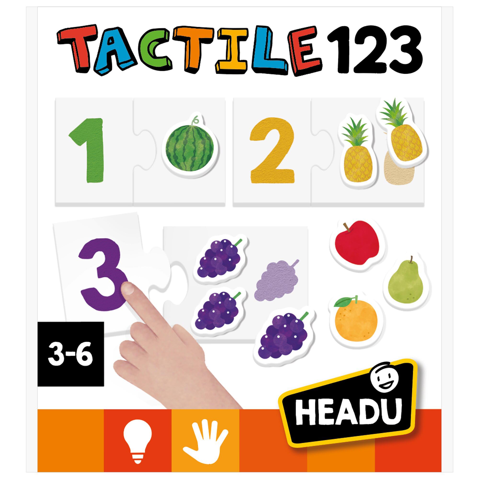Headu Tactile Numbers gioco tattile 3-6 anni