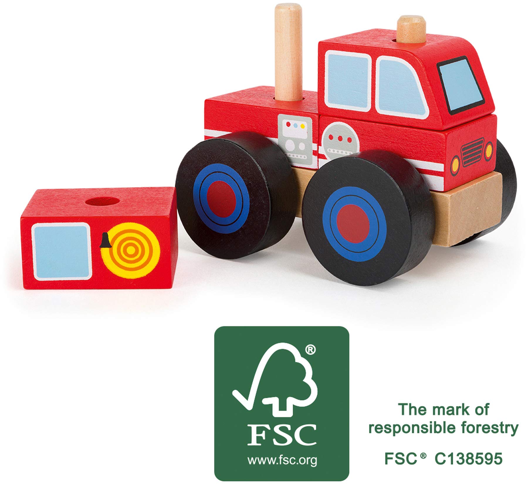 smallfoot 11071 camion pompieri legno da costruire