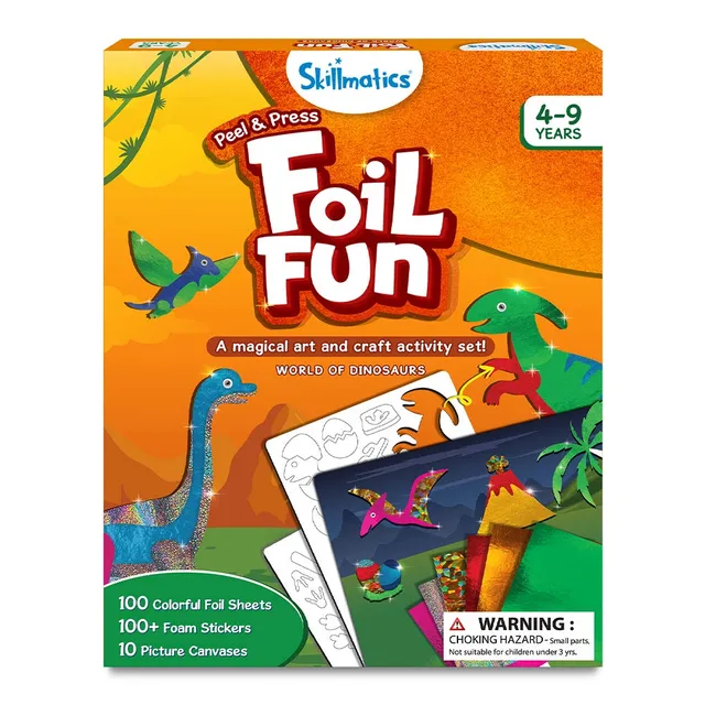 Skillmatics Foil Fun Dinosaurs kit arte foil dinosauri