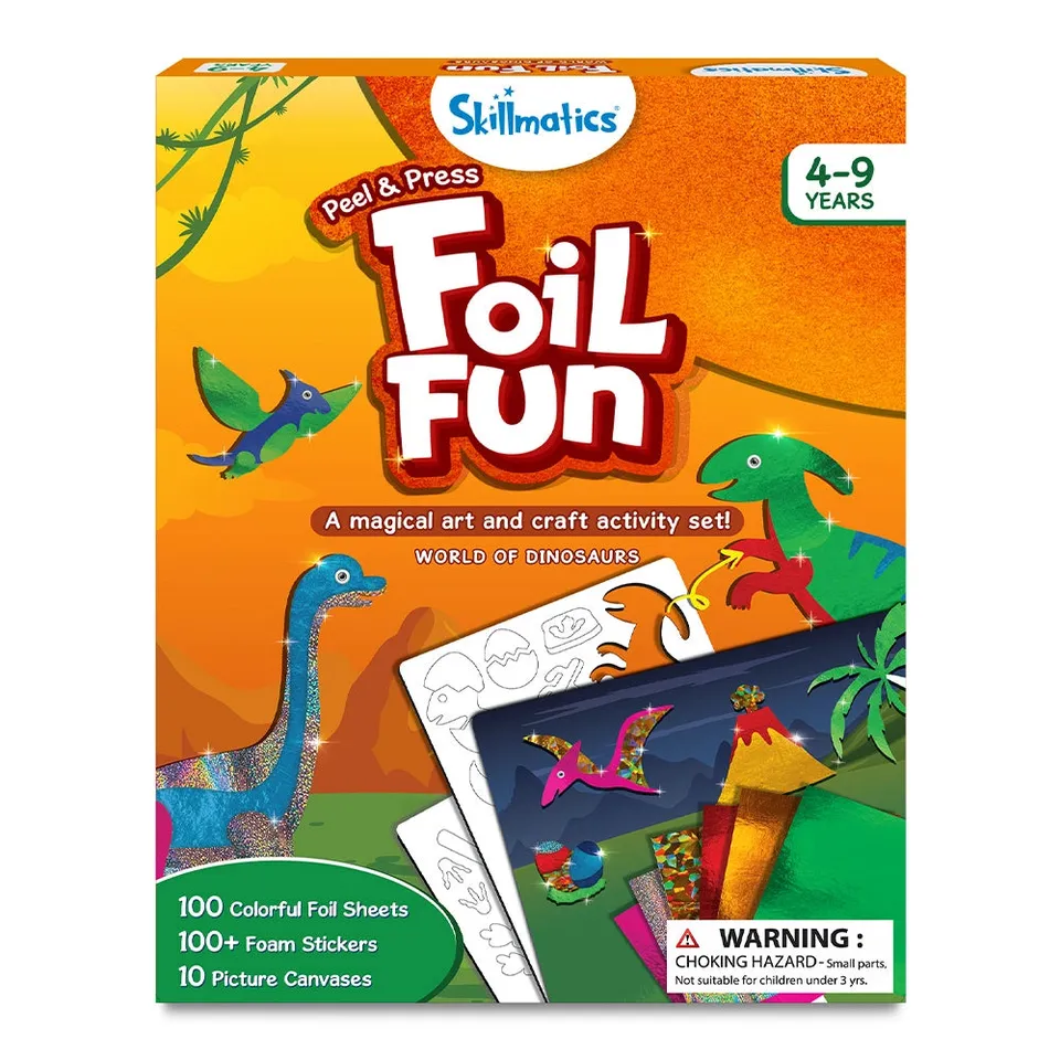 Skillmatics Foil Fun Dinosaurs kit arte foil dinosauri