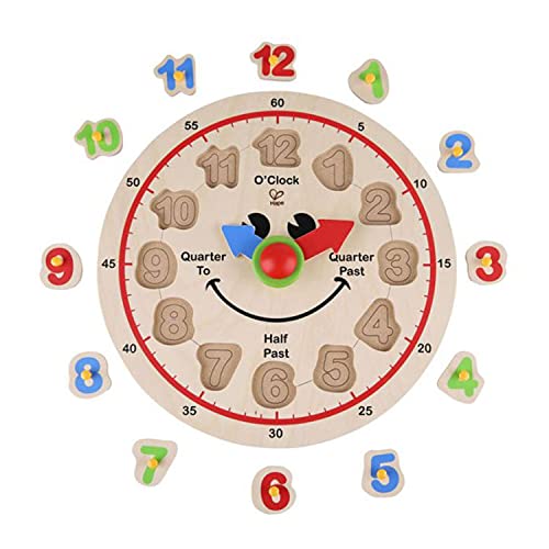Hape E1600 Happy Hour orologio didattico legno per bambini